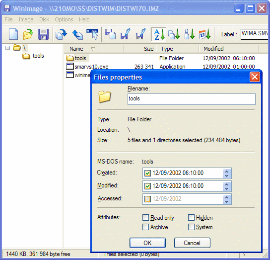 WinImage screenshot WinImage screenshot